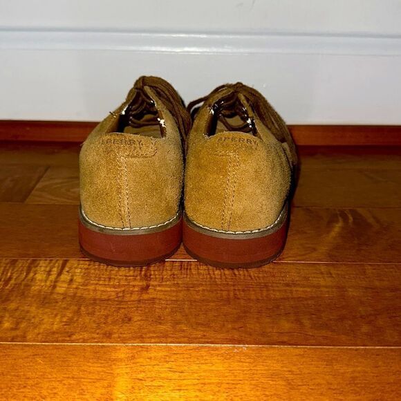 Sperry Topsider Tevin Tan Suede Shoes Sz 2.5 Wide - Picture 5 of 8